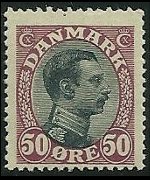 Denmark 1913 - set King Christian X: 50 ø