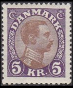 Denmark 1913 - set King Christian X: 5 kr