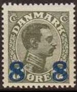 Denmark 1913 - set King Christian X: 8 ø su 12 ø