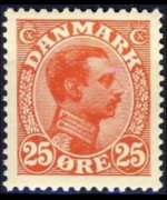Denmark 1913 - set King Christian X: 25 ø