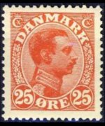 Danimarca 1913 - serie Re Cristiano X: 25 ø