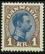 Danimarca 1913 - serie Re Cristiano X: 1 kr