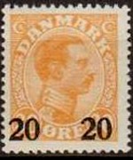 Danimarca 1913 - serie Re Cristiano X: 20 ø su 30 ø