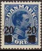Danimarca 1913 - serie Re Cristiano X: 20 ø su 40 ø