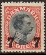 Denmark 1913 - set King Christian X: 7 ø su 27 ø