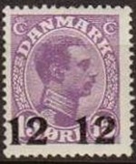 Danimarca 1913 - serie Re Cristiano X: 12 ø su 15 ø