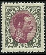 Denmark 1913 - set King Christian X: 2 kr