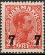 Denmark 1913 - set King Christian X: 7 ø su 20 ø