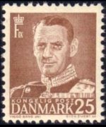Danimarca 1948 - serie Re Federico IX: 25 ø