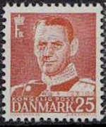 Danimarca 1948 - serie Re Federico IX: 25 ø