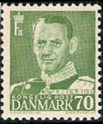 Danimarca 1948 - serie Re Federico IX: 70 ø
