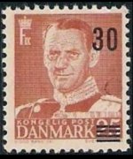 Denmark 1948 - set King Frederik iX: 30 ø su 25 ø