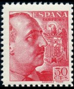 Spain 1939 - set Portrait of General Franco: 30 c