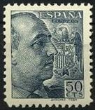 Spain 1939 - set Portrait of General Franco: 50 c