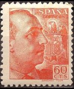 Spagna 1939 - serie Effigie del Generale Franco: 60 c