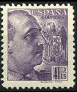 Spagna 1939 - serie Effigie del Generale Franco: 4 ptas