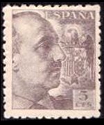 Spagna 1939 - serie Effigie del Generale Franco: 5 c