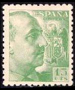 Spagna 1939 - serie Effigie del Generale Franco: 15 c