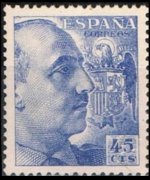 Spagna 1939 - serie Effigie del Generale Franco: 45 c