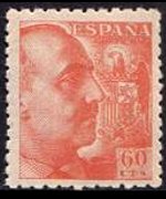 Spagna 1939 - serie Effigie del Generale Franco: 60 c