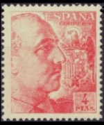 Spagna 1939 - serie Effigie del Generale Franco: 4 ptas