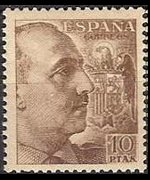 Spain 1939 - set Portrait of General Franco: 10 ptas