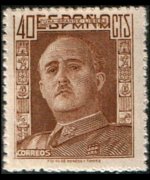 Spagna 1942 - serie Effigie del Generale Franco: 40 c