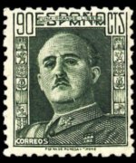 Spagna 1942 - serie Effigie del Generale Franco: 90 c