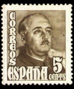 Spagna 1948 - serie Generale Franco: 5 c