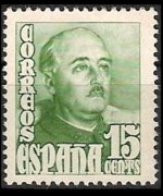 Spagna 1948 - serie Generale Franco: 15 c