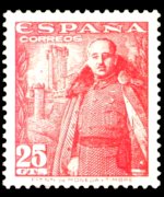 Spagna 1948 - serie Generale Franco: 25 c