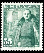 Spagna 1948 - serie Generale Franco: 35 c