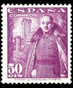 Spagna 1948 - serie Generale Franco: 50 c