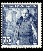 Spagna 1948 - serie Generale Franco: 75 c