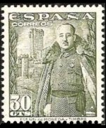 Spagna 1948 - serie Generale Franco: 30 c