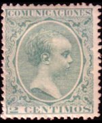 Spagna 1889 - serie Re Alfonso XIII: 2 c
