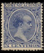 Spagna 1889 - serie Re Alfonso XIII: 5 c