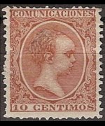 Spagna 1889 - serie Re Alfonso XIII: 10 c