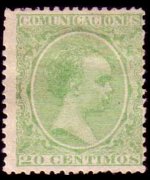 Spagna 1889 - serie Re Alfonso XIII: 20 c