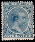 Spagna 1889 - serie Re Alfonso XIII: 25 c