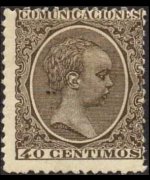 Spagna 1889 - serie Re Alfonso XIII: 40 c