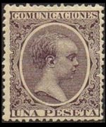 Spagna 1889 - serie Re Alfonso XIII: 1 pta