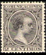 Spagna 1889 - serie Re Alfonso XIII: 2 c