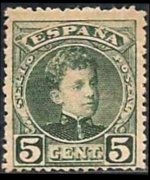 Spagna 1901 - serie Re Alfonso XIII: 5 c