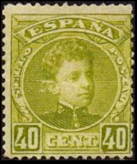 Spagna 1901 - serie Re Alfonso XIII: 40 c