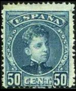 Spagna 1901 - serie Re Alfonso XIII: 50 c