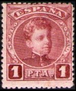 Spagna 1901 - serie Re Alfonso XIII: 1 pta