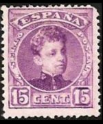 Spagna 1901 - serie Re Alfonso XIII: 15 c