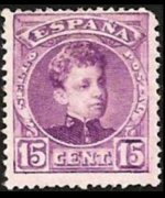 Spain 1901 - set King Alfonso XIII: 15 c