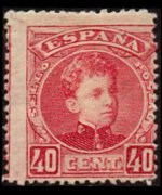 Spagna 1901 - serie Re Alfonso XIII: 40 c